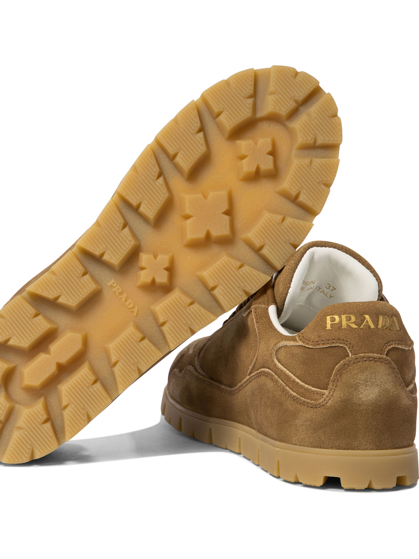 PRADA Faded suede sneakers